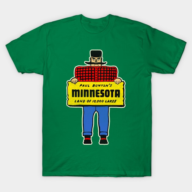 Minnesota Travel Souvenir Paul Bunyan T-Shirt by darklordpug